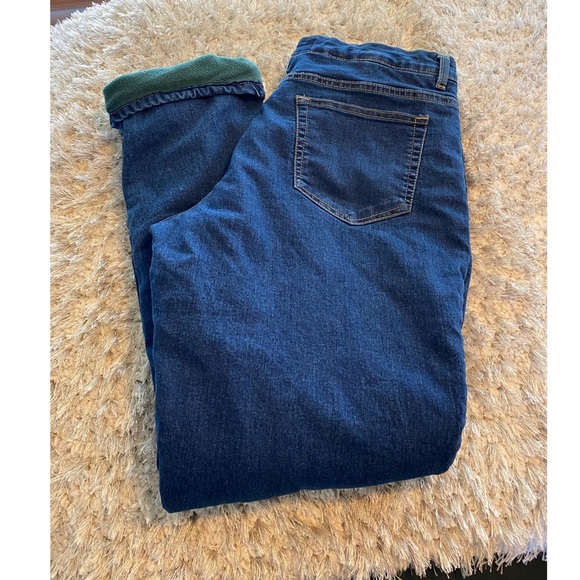 bit and bridle fleece lined jeans